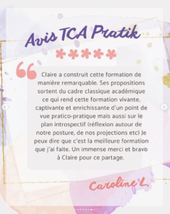 Avis Formation TCA Pratik